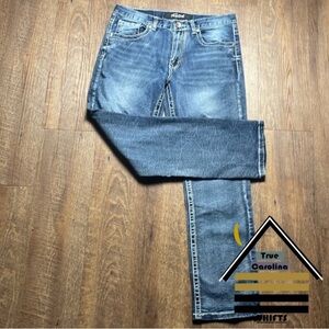 True Luck western Denim Straight Leg 34x32 Jeans Sku#209